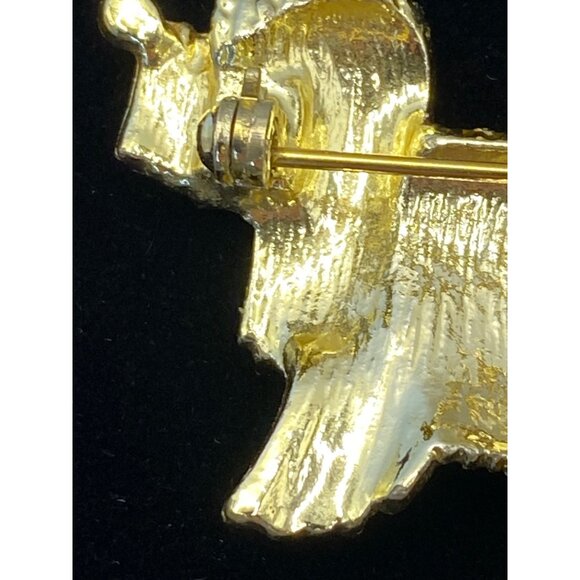 Vintage Sarah Coventry Gold-Tone Dog Brooch With Rope Detailing J0260 - Picture 11 of 12